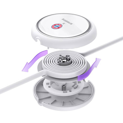 Kabllo karikimi Baseus Bayern Edition, USB-C në USB-C, 100W, 1m, e bardhë