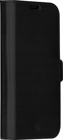 Këllëf telefoni Dbramante1928 Lynge për iPhone 14, folio, 6.1", i zi