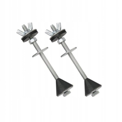 Set vida montimi për WC kompakte Hydroland G501, çelik i galvanizuar, 2 copë, gri