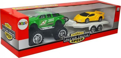 Set lodrash Lean Sport, xhip off road me fërkim, makinë sportive e verdhë