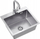 Lavaman kuzhine Quadron Luke 100, çelik inox, legen i vetëm, rubinet krom