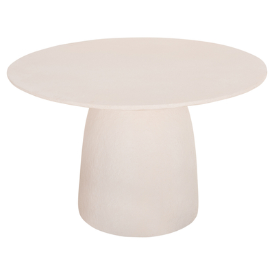 Tavolinë ngrënieje HomeMarkt Seppo HM18154.02, rrumbullake 120cm, fiber cement, e bardhë