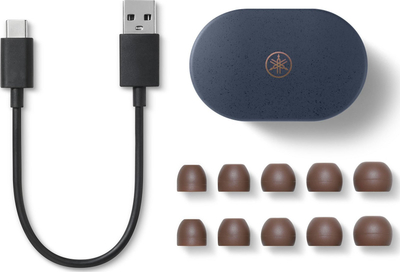 Kufje wireless in-ear Yamaha TW-E7B, me zhurrmë-anulim, bateri gati 22 orë, blu e errët