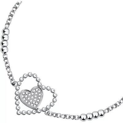 Byzylyk për femra Morellato Heart with Crystals Dolcevita SAUA09, i argjendtë