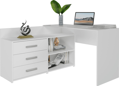 Компјутерска маса Topeshop DANY WHITE KPL, бела