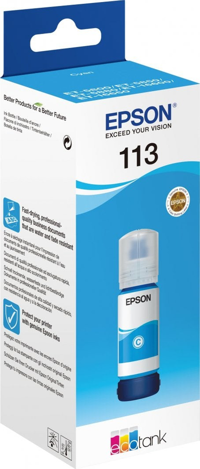 Ngjyrë për printer Epson 113 EcoTank, cyan