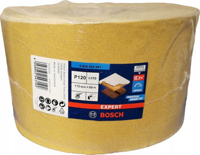 Letër zmerile në rol Bosch Expert C470, 115mm x 50m, granulim 120