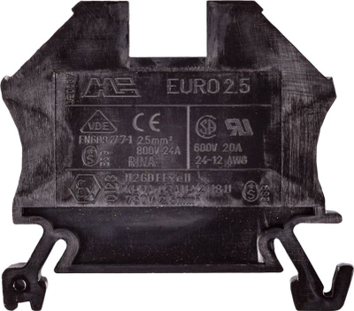 Bllok terminali Shumee EURO 43408BK, 2 fije, 2.5mm², i zi