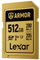 Kartë memorje Lexar Professional GOLD ARMOR, 512GB, SDXC UHS II V60, prej çeliku