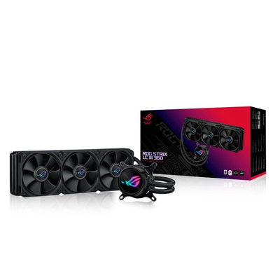 Ftohës me ujë ASUS ROG STRIX LC III 360, 12 cm, i zi