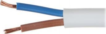Kabull elektrik OMY-2X1.5, 2 përçues, 1.5 mm², i bardhë