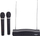 Set karaoke Wvngr C-05, 2 mikrofona wireless, me stacion, ngjyrë e zezë