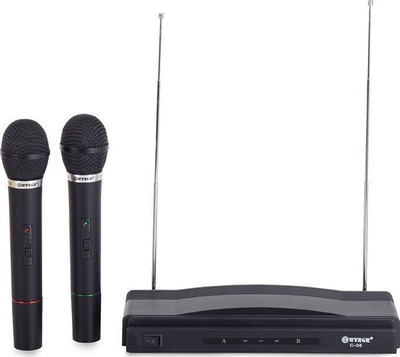 Set karaoke Wvngr C-05, 2 mikrofona wireless, me stacion, ngjyrë e zezë