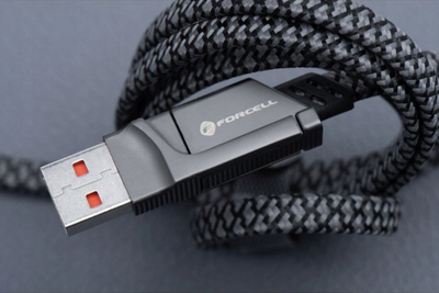 Kabllo 4in1 Forcell F-energy C241, USB A Type C Lightning, 60W 3A, gri