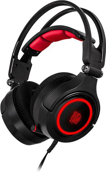 Kufje Tt eSPORTS Cronos Riing HT-CRA-DIECBK-20, 20Hz-20kHz, me mikrofon, të kuqe