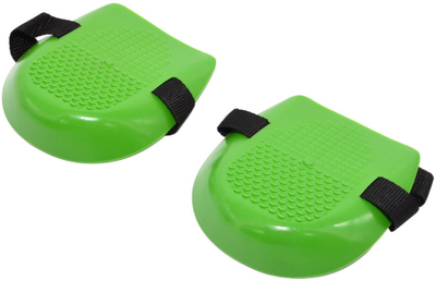 Jastëkë mbrojtës gju Rubber Knee Pads, gome fleksibile, rripa Velcro, jeshile