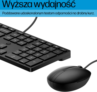 Set tastierë dhe mi HP Desktop 320MK, me kabllo, layout italian, i zi