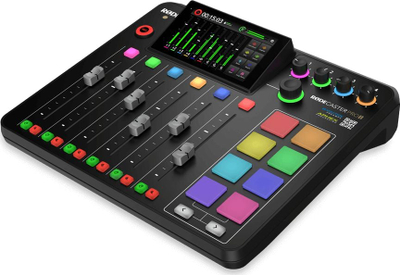Аудио миксер Rode Rodecaster Pro II, студио за снимање, екран на допир, црн