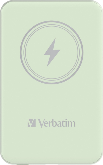 Karikues portativ Verbatim Charge 'n' Go, 5000mAh, karikim wireless magnetik, i gjelbër