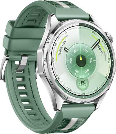 Паметен часовник Huawei Watch GT6, 46mm, екран 1.47\" AMOLED, GPS, зелен