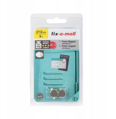 Set disqe magnetike ngjitëse Be Happy Gifts, 6 copë, ngjitës vetëngjitës, ngjyrë neutrale
