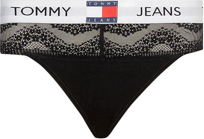 Mbathje për femra Tommy Hilfiger Thong Plus Size, të zeza