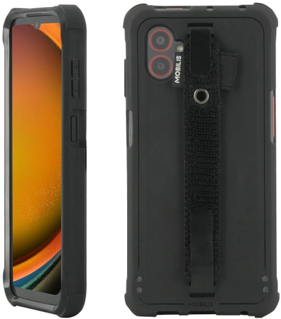 Mbulesë telefoni Mobilis PROTECH për Samsung Galaxy XCover7 Pro, me rrip dore, e zezë