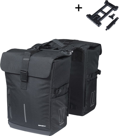 Çantë bagazhi për biçikletë Basil Move, 30L, përshtatëse MIK 2.0, e zezë
