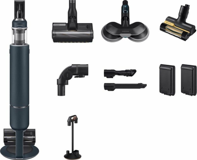 Fshesë me korrent vertikale Samsung Jet Plus Pro Extra VS20B95973B, pa kabllo, 60 minuta bateri, gri