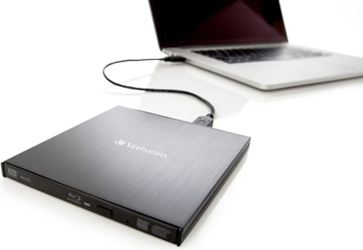 Shkrues i jashtëm Blu ray Verbatim Slimline 43890, USB 3.2, 6x, i zi