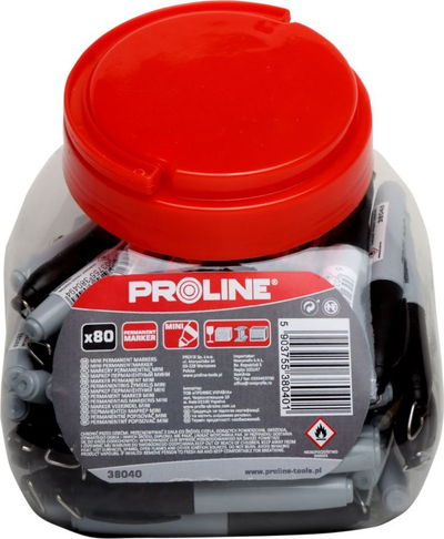 Marker i përhershëm Proline Mini 38049, i zi, që s’e merr uji