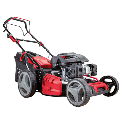 Makine benzine për kosit barin Scheppach MS173-51E, motor 173cc, gjerësi 51 cm, e zezë me të kuqe