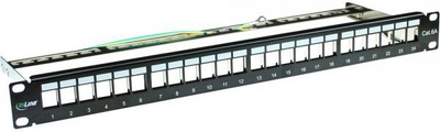 Panel patch InLine 76824B, 24 porta RJ-45, CAT 6a, 1U, i zi