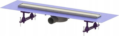 Trap linear dushi Kessel Linearis Compact 650mm, DN50, çelik inox, ngjyrë argjendtë