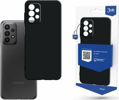 Futrollë telefoni 3MK Matt Case për Samsung Galaxy A23 4G A235, TPU, mbrojtje nga goditjet, e zezë