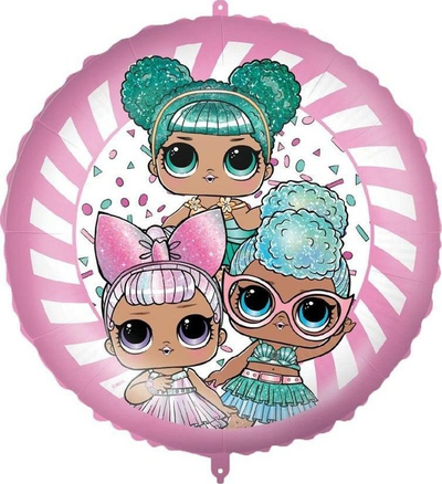 Balon décor GoDan LOL Glitterati, foil, 46cm, shumëngjyrësh
