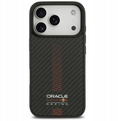 Kapak telefoni Red Bull Case Kevlar Powerbar MagSafe për iPhone 17 Pro, TPU PC, me MagSafe, i zi