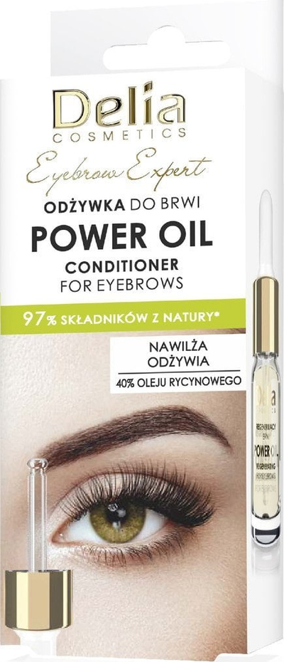 Kondicioner vetullash Delia Cosmetics Eyebrow Expert Power Oil, 10ml, vaj ushqyes