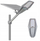 Lampë rrugore solare LED, 360W, panel 40W me sensor, gri