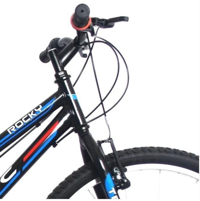 Biçikletë malore Tec Mountain Bike, 26", 21 marshe, blu e zezë e kuqe