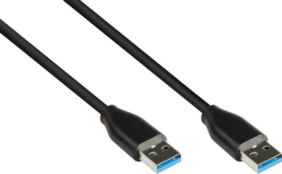 Kabëll USB Alcasa 2831-AA005S, USB 3.2 Gen 2, 0.5m, i zi