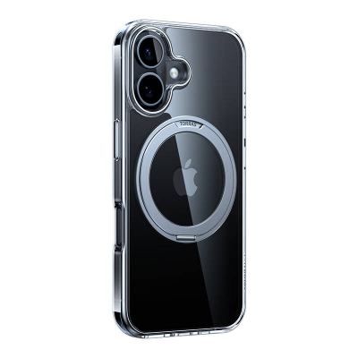 Mbrojtëse telefoni Torras Ostand Pro për iPhone 16, me unazë stand, transparente