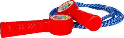 Litar për kërcim për kalamaj Rope Skipping, me numërues, me doreza plastike, blu me të kuqe