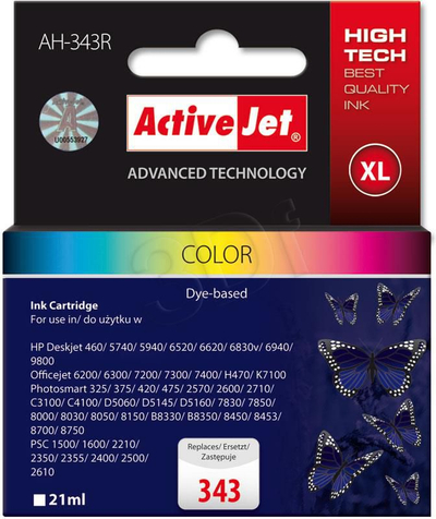 Ngjyrë Activejet AH-343R / C8766EE nr. 343, cian/magenta/e verdhë