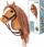 Lodër kalë mbi shufër Tootiny HOPPIHORSE A4, pelush, me frerë, ngjyrë gështenje