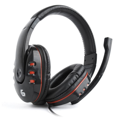 Kufje gaming MediaRange GHS-402, me mikrofon, lidhje 2x mini jack, e zezë e kuqe