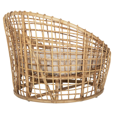 Kolltuk rattan natyral 103×92×81 cm (HM9814), bardhë