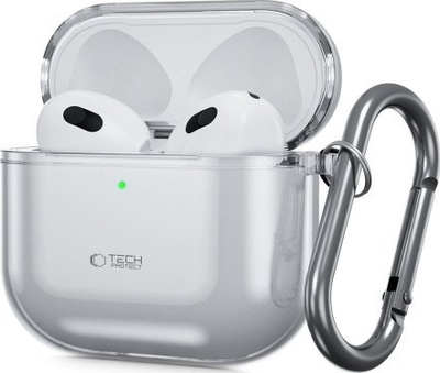 Mbulesë Tech-Protect FlexAir për Apple AirPods 4, TPU i butë, me varëse, gri e errët