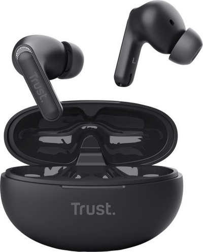 Kufje pa tela Trust Yavi, Bluetooth, ENC, 23 orë bateri, të zeza