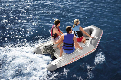 Varkë me ajër Bestway Hydro Force Caspian 280, për 4 veta, dysheme drop stitch, gri me të bardhë
